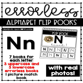 Preview of Alphabet Adapted Books for Letter N with Real Photos