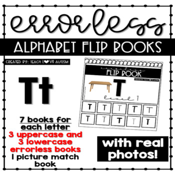 Preview of Alphabet Adapted Books for Letter T with Real Photos