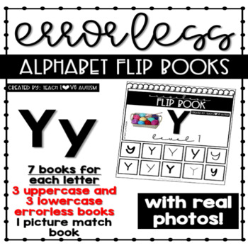 Preview of Alphabet Adapted Books for Letter Y with Real Photos