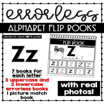 Preview of Alphabet Adapted Books for Letter Z with Real Photos
