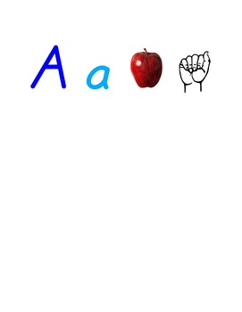 Preview of Alphabet Flipchart with Sign Language