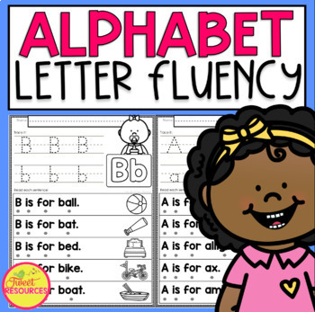Preview of Alphabet Letter Fluency Sentences with Beginning Sounds & Reading ELL
