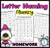 Letter Naming Alphabet Fluency Practice Pages