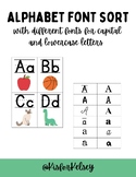 Alphabet Font Letter Sort for Capital/Lowercase Letters Pr