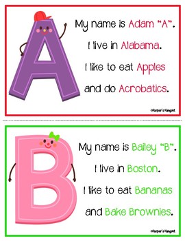 Kids Alphabet Poster + Personalized Name Art - Set of 2