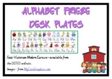 Alphabet Frieze Desk plates - Victorian Cursive