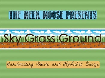 Preview of Alphabet Frieze - Sky Grass Ground