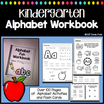 Preview of Alphabet Workbook for Kindergarten  Over 90 Phonics Worksheets