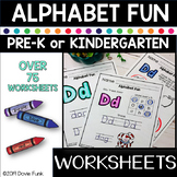 Alphabet Workbook for Pre-Kindergarten PreK Over 75 Phonic