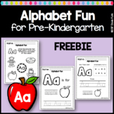 Alphabet Fun for Pre-Kindergarten PreK Sampler FREEBIE