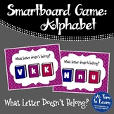 Alphabet Game: What Letter Doesn't Belong (Smartboard/Prom