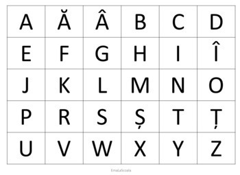 Alphabet Game Match The Letter In Romanian Potriveste Litera