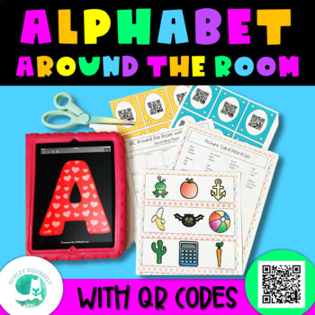 Preview of Letter Recognition Activity with QR Codes Literacy Center