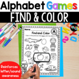 Alphabet Games: Find and Color Printables