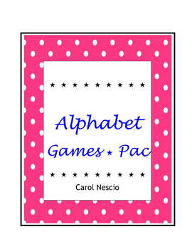 Preview of Alphabet Games Pac ~ French ~ German ~ Spanish ~ Italian Alphabet Activities