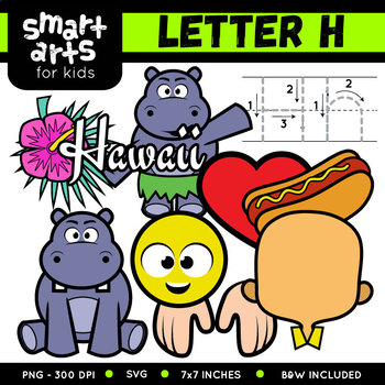 Alphabet H Clip Art by Smart Arts For Kids | Teachers Pay Teachers