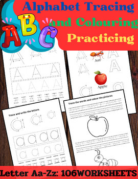 Preview of Alphabet Handwriting: Alphabet Tracing, Colouring Practicing and printing