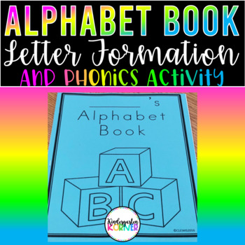 Preview of Alphabet Handwriting Book Phonics Kindergarten Writing Packets