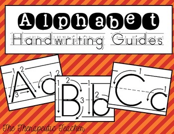 Preview of Alphabet Handwriting Guides FREEBIE