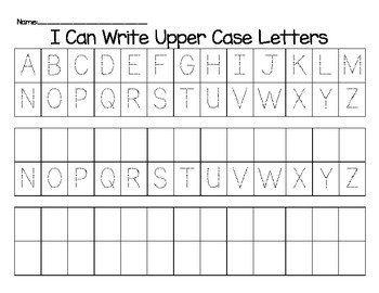 Alphabet Handwriting: I can write my alphabet! by Kindergarten Busy Bees