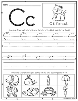 Alphabet ABC Handwriting Practice Pages by Kinderbrations | TpT