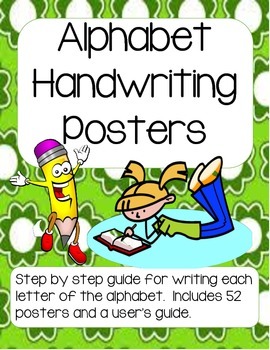 Alphabet Printing Posters (Handwriting Step by Step for each letter)