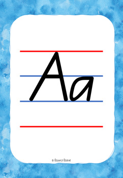Alphabet Handwriting Posters - Qld Beginners font {Qld} by Resource Reserve