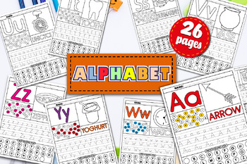 Preview of Alphabet Writing Practice A-Z, Letter Recognition | Letter Tracing, Find & Color