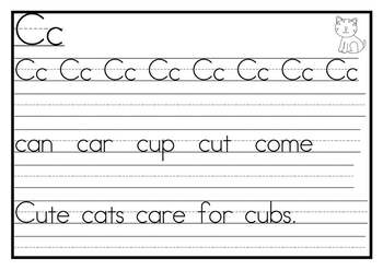 Distance Learning Letter Formation Alphabet Handwriting Practice Sheet