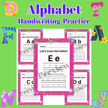 Preview of Alphabet Handwriting Practice ABC Worksheets Writing/PreK & Kindergarten