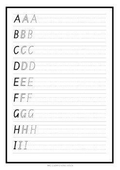 Alphabet Handwriting Practice - Lower and Upper case - NSW Foundation Font