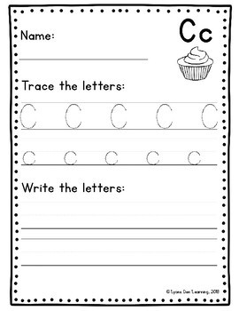 Alphabet Handwriting Practice Packet by Lyons Den Learning | TPT