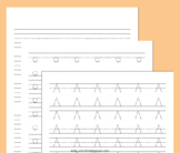 Alphabet Handwriting Practice Pages A-Z Tracing Worksheets