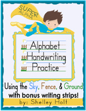 Alphabet Handwriting Letter Practice - Sky, Fence, Ground