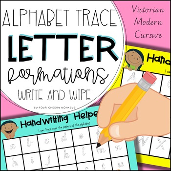 Alphabet Handwriting Practice | Victorian Modern Cursive Font | TpT
