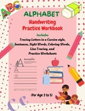 Alphabet Handwriting Practice Workbook/Tracing Letters in 