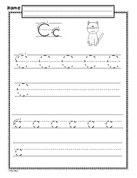 Alphabet Handwriting Practice Worksheets by Gwen Jellerson | TpT