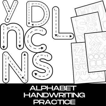 Preview of Alphabet Handwriting Practice - Writing Letters Tracing and Print Worksheets