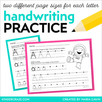 Preview of Alphabet Handwriting Practice | Writing Letters Tracing and Print Worksheets