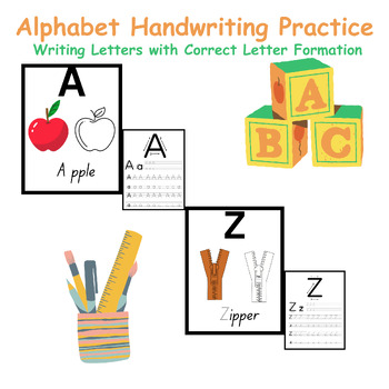 Preview of Alphabet Handwriting Practice | Writing Letters with Correct Letter Formation
