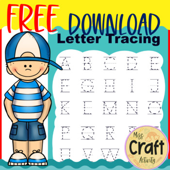 Preview of Alphabet Handwriting | Tracing Practice: A-Z Upper Case Letters | FREE