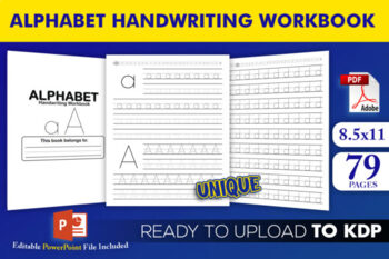 Preview of Alphabet Handwriting Workbook | KDP Interior Template Ready to Upload