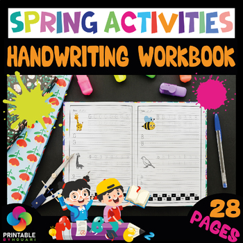 Preview of Alphabet Handwriting Workbook for Kids - Spring Activities to Make Learning fun