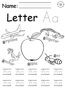 Alphabet Handwriting Worksheet: Letters A-Z by Smiles Forever | TpT