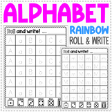 Alphabet Rainbow Roll and Write - Alphabet Writing Practice