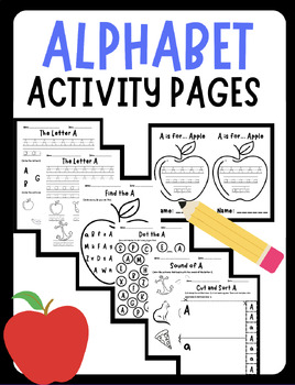 Preview of Alphabet Handwriting and Activity Pages A-Z Bundle