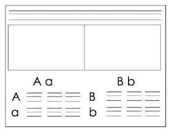 Preview of Alphabet Handwriting book (Ball and Stick writing) customizable