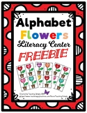 FREE Alphabet Heart Flowers Matching Literacy Center
