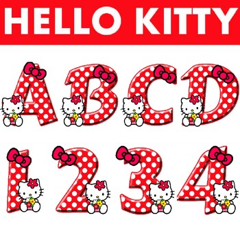 Alphabet Hello Kitty Letters and Numbers Printable A-Z and 0-9 | TPT