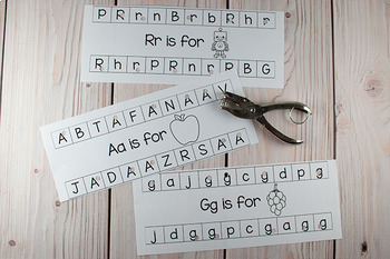 Alphabet Hole Punch Cards - Fun with Mama Shop